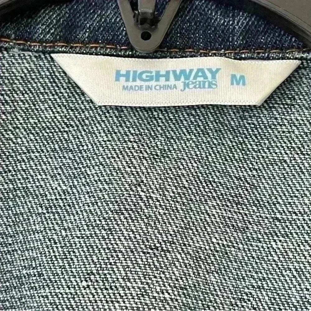 Womens Highway Jeans Distressed Jean Denim Jacket Size M Light Wash New! - Picture 7 of 12